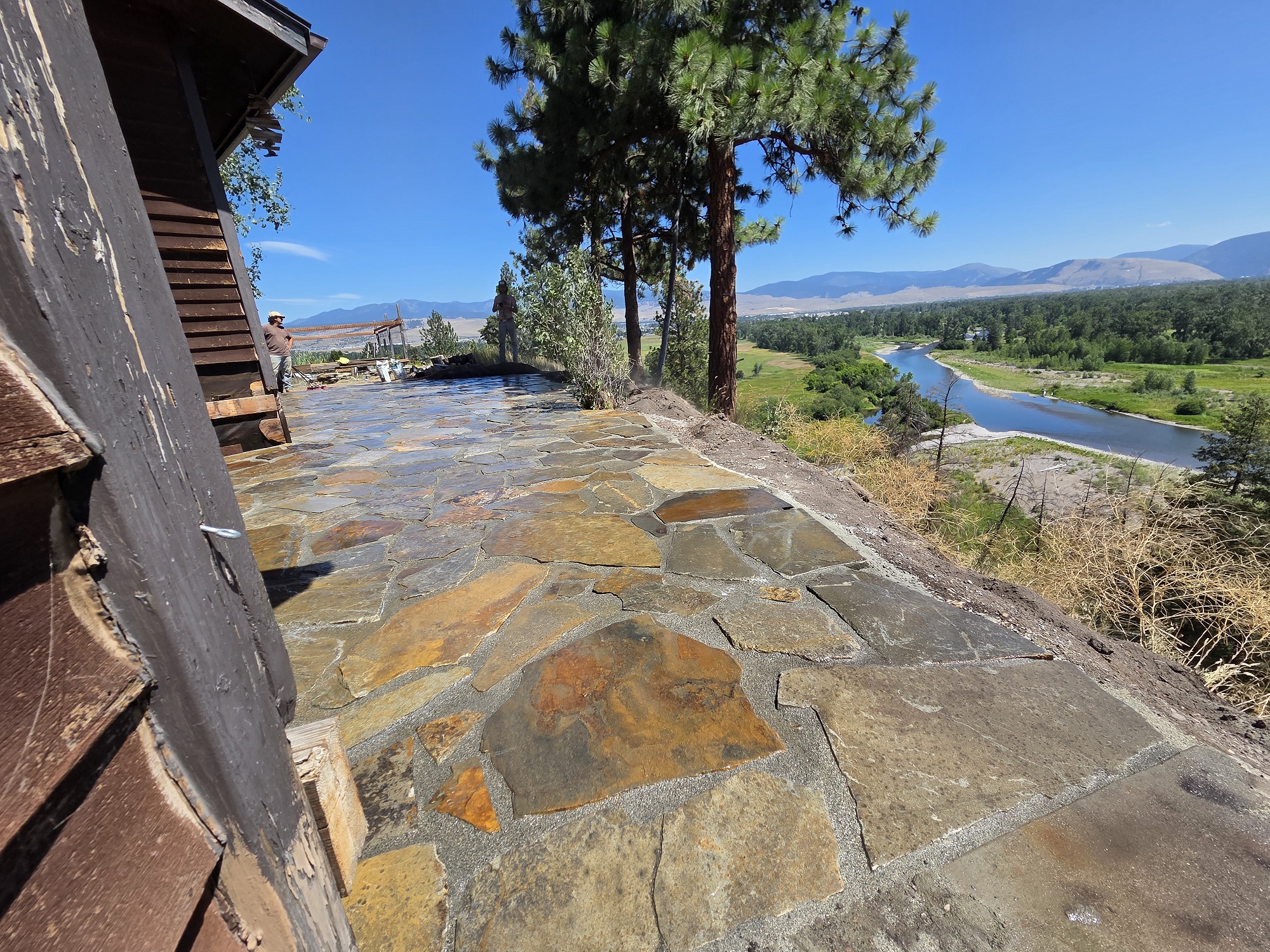 Natural Stone Patio Installation near Missoula